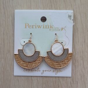 Periwinkle by Barlow Gold and Tan Earrings